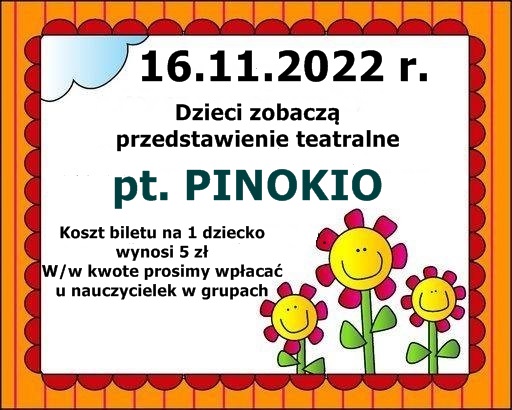 Teatrzyk pt. PINOKIO - 16.11.2022 r.