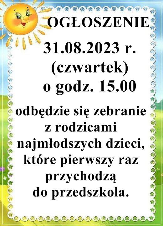 Zapraszamy 31.08.2023 r.