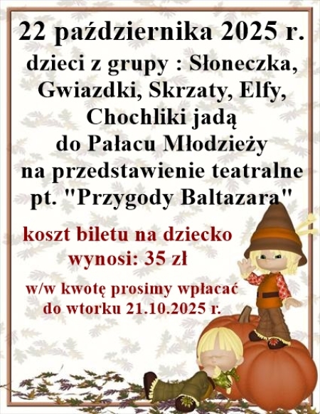 Wyjście do Pałacu Młodzieży - 22.10.2025 r. 